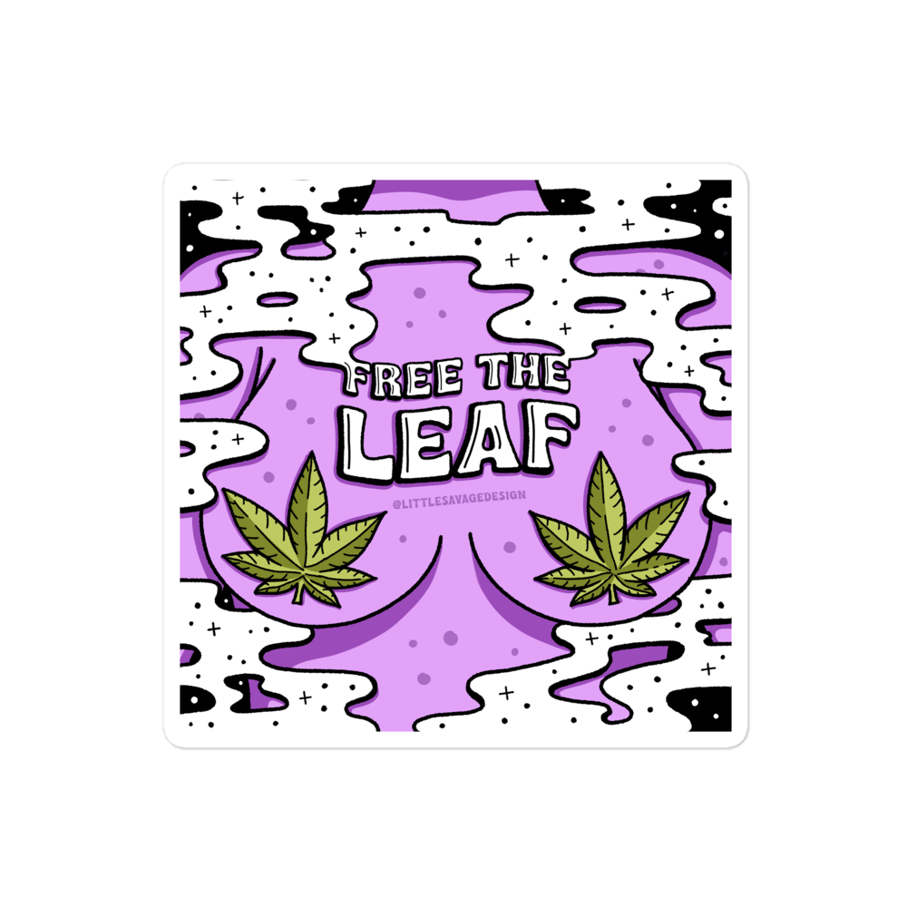 Free The Leaf Sticker