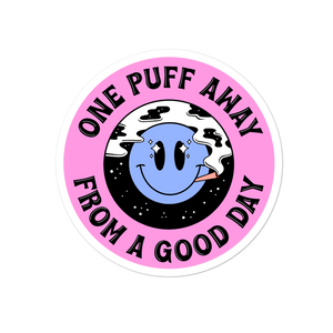 A Puff Away Sticker